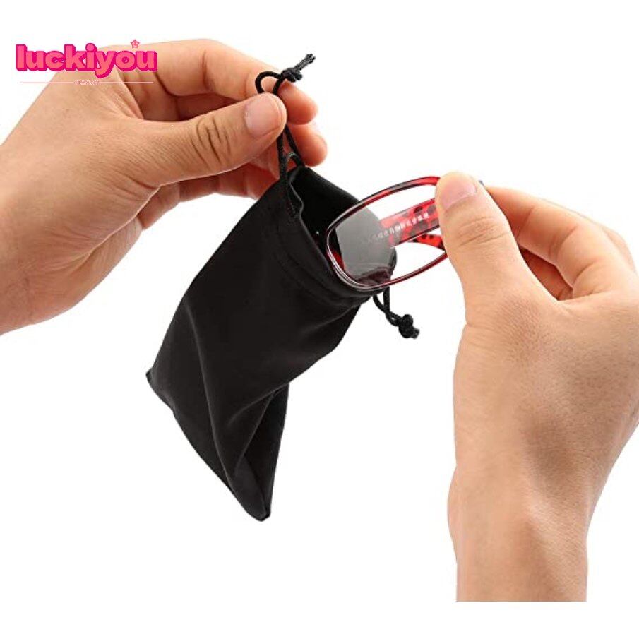 [Giá bán buôn] Kính mát vải tổng hợp Microfiber cao cấp chống thấm nước chống bụi túi đựng kính mềm mại bền chắc đầy màu sắc túi lưu trữ