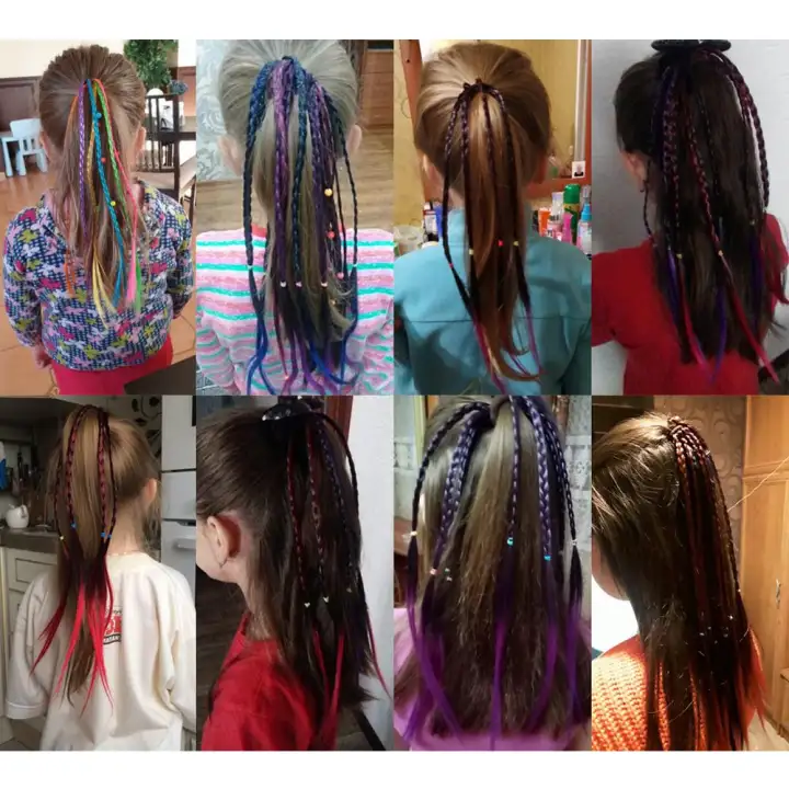 1 Girls Kids Hair Band Hair Accessories Twist Wig Hair Rubber
