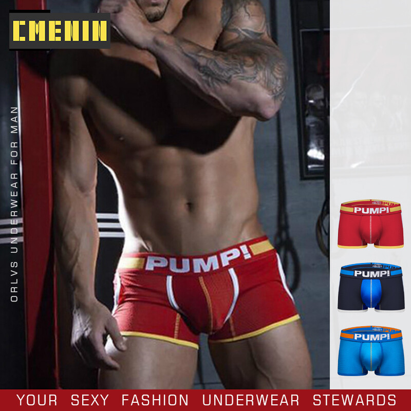 PUMP (1 Cái) Tre Mềm Quần Lót Boxer Nam Underware Thân Logo Thương Hiệu Sexy Nam Quần Lót Boxershorts Thể Thao 2020 Mới H114