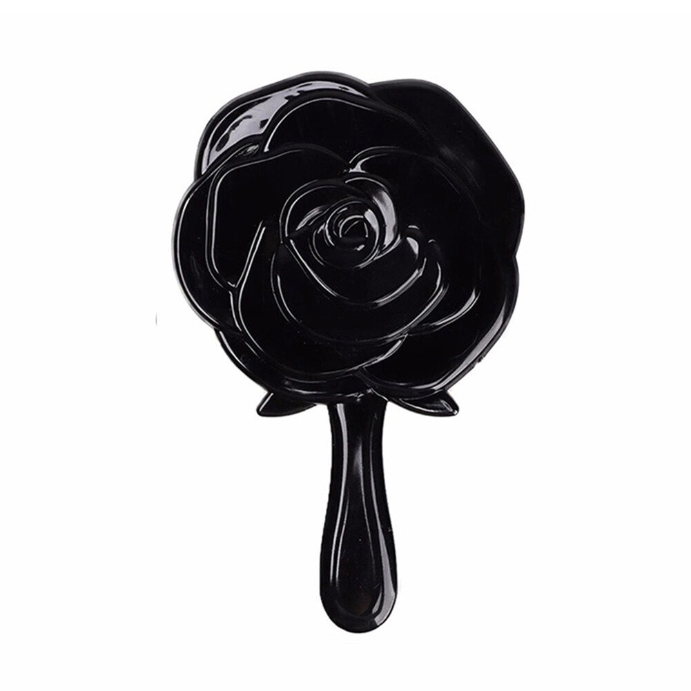 Cute Fashionable Rose Handheld Cosmetic Mirror Plastic Mirror Vanity Mirror Portable Mirror