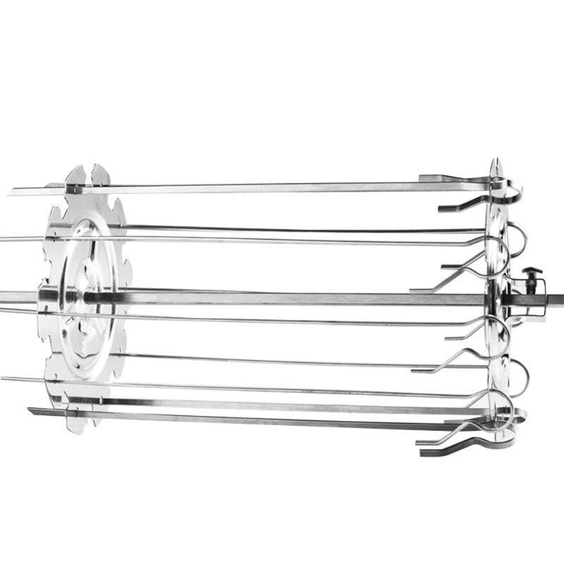 BBQ Grill Cage, Steel Metal Rotisserie Skewers Needle Cage Oven Kebab Maker Grill Stainless Steel