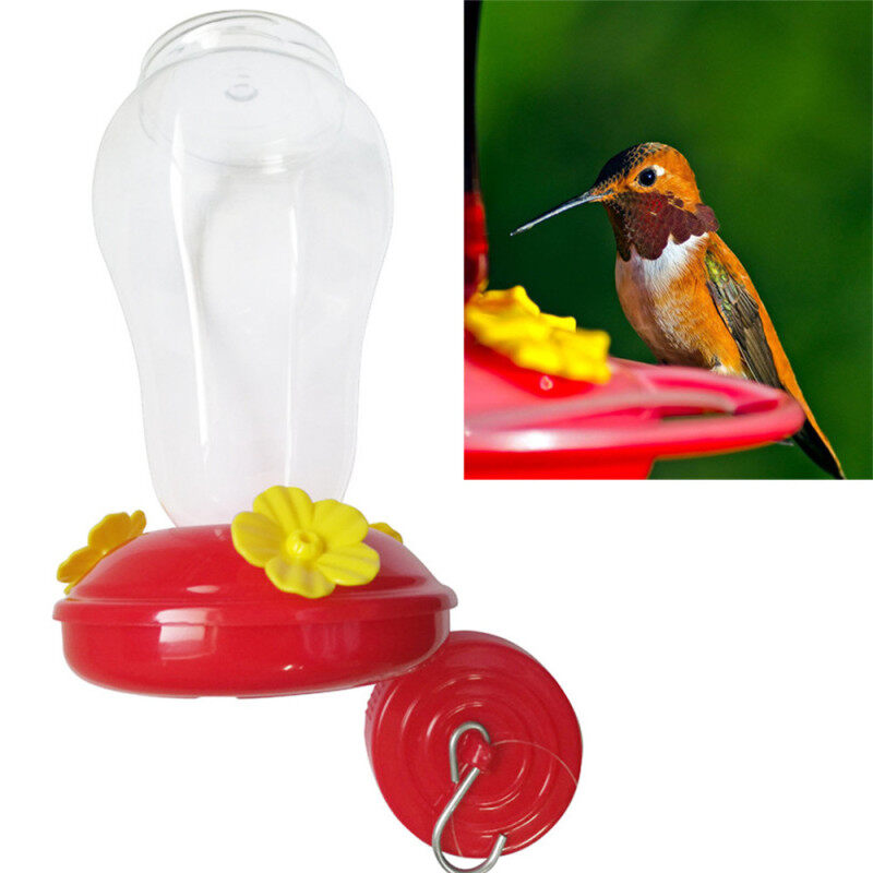 Thời Trang Móc Sắt Chai Patio Yard Cửa Sổ Pet Bird Nguồn Cung Cấp Vườn Ngoài Trời Hummingbird Drinker Bird Feeder