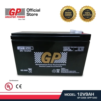 GP Back Up Battery 12V 9AH Rechargeable Sealed Lead Acid VRLA Battery