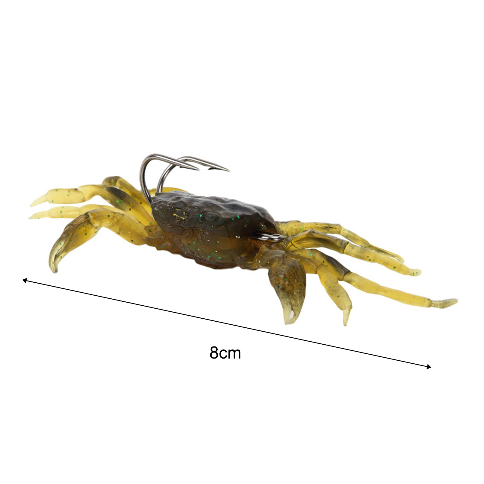 Honrane 34.5g Crab Lure Soft 3D Appearance with Hook Artificial Crab Simulation Sharp Baits Tools for Outdoor