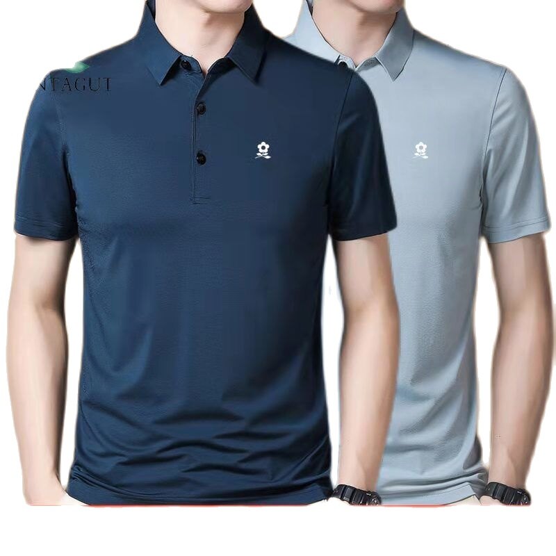 CNI117 Montagut men's short sleeve silkworm ice silk T-shirt men's 2021 New polo collar youth half sleeve T-shirt polo shirt fashion