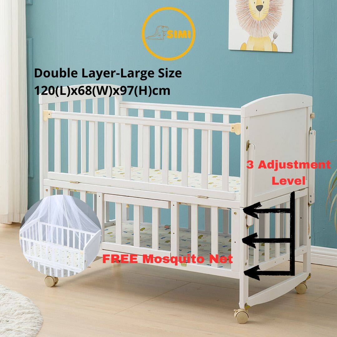 Double baby hot sale crib