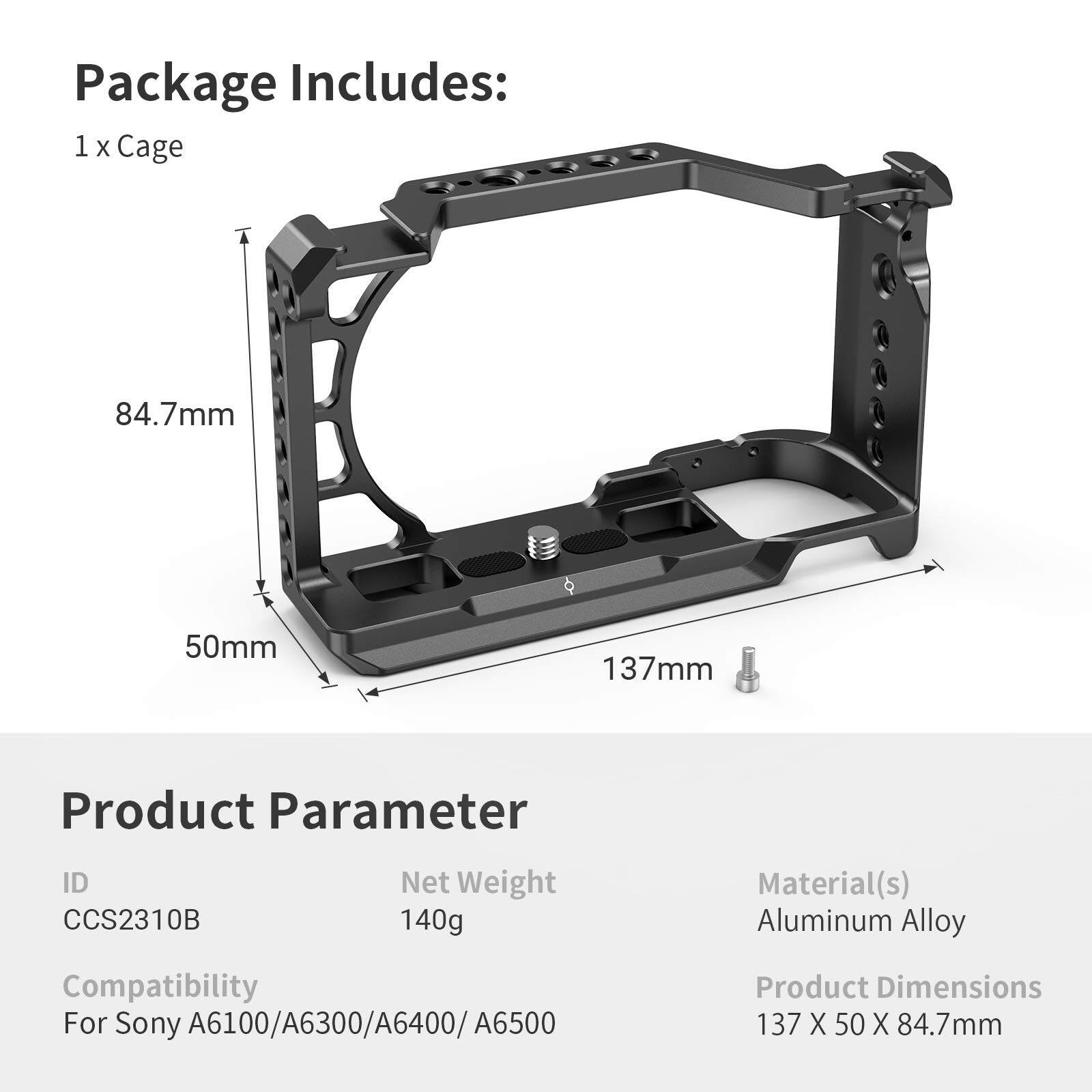 SmallRig Lồng A6400 cho máy ảnh Sony A6100/A6300/A6400/A6500 CCS2310