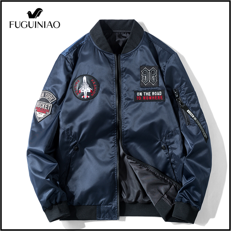 FUGUINIAO Men and Women Air Force Jacket Coat Fashion Youth Bomber Jacket M-4XL