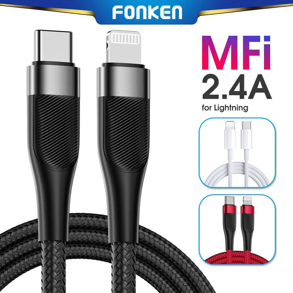 Cáp Dữ Liệu FONKEN PD 20W Type-C Sang Lightning Hỗ Trợ Sạc Truyền Dữ Liệu, Cáp Sạc Cho Iphone8/X/XR/XS/MAX