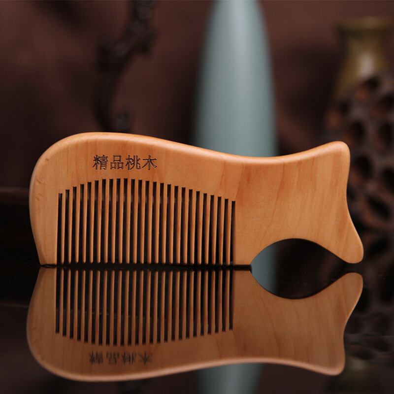 Peach Comb Anti-static Wooden Comb Bag Comb Solid Wood Comb Wooden Comb