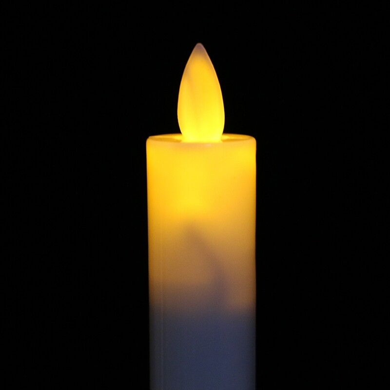 2Pc Electric Flickering Flameless Led Candle Lights With Removable Gold Base
