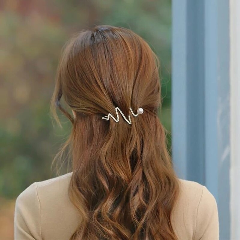 New Trend Women Metal Hair Clip Geometric Hairpin Gold Moon Round Hairgrip Barrette Girls Hair Accessories
