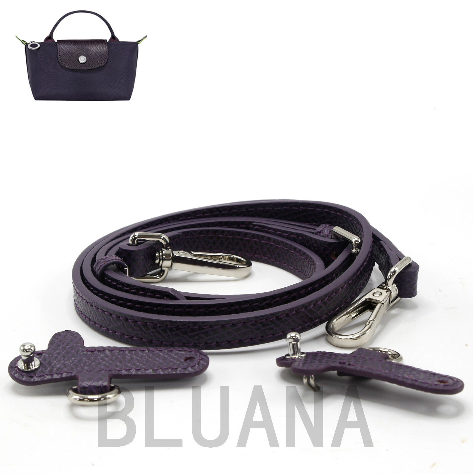 LONGCHAMP Mini Bag Leather Shoulder Strap Kit Without Perforations Removable Adjustable Shoulder Strap