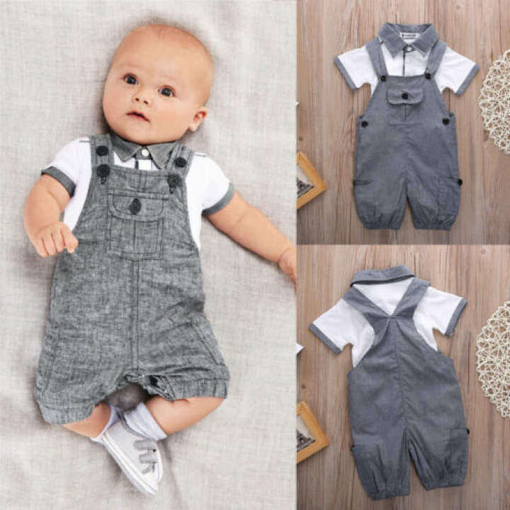 baby boy dungaree shorts