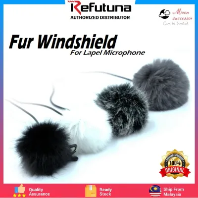 Refutuna Universal Microphone Furry Windscreen Fur Windshield Wind Muff Soft for Sony Rode Boya Lapel Lavalier Mic 5mm