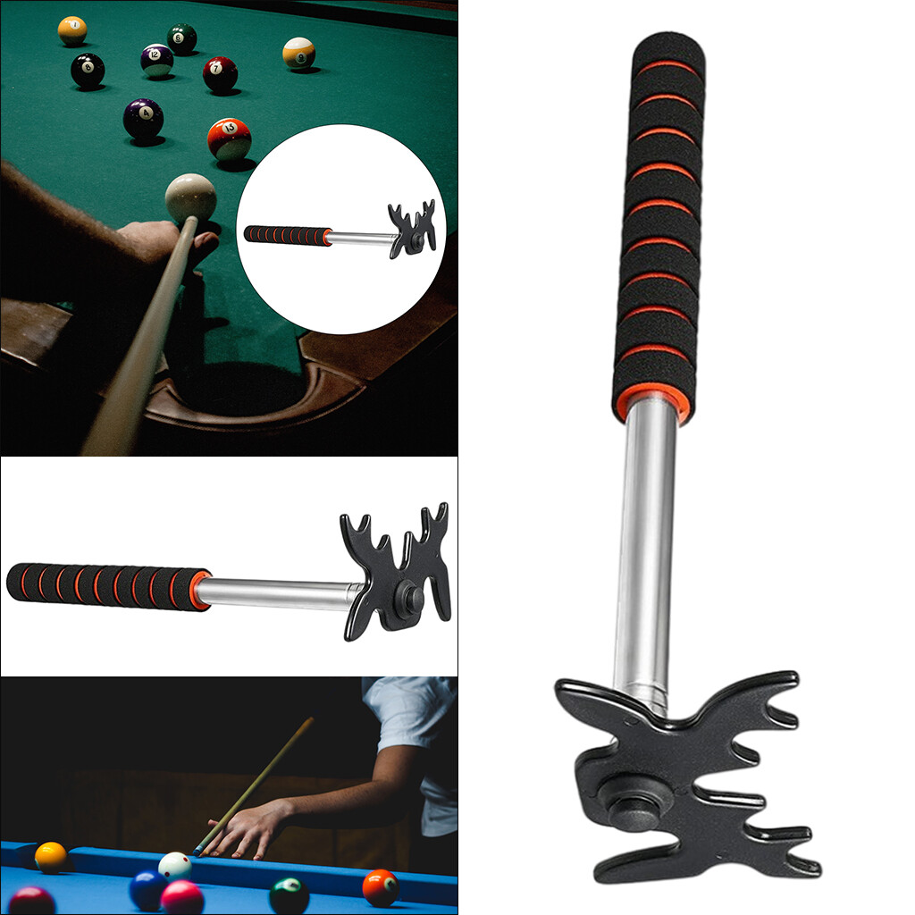 Miatoo Retractable Billiards Pool Cue Stick Bridge Head Removable Metal Accessory