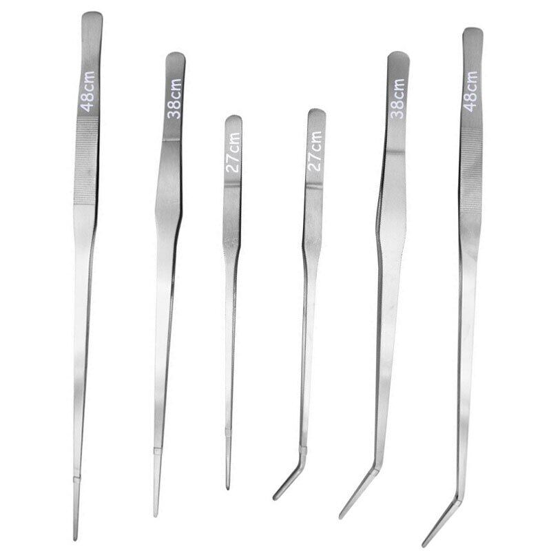 Nhíp Dài Cho Bể Cá Dụng Cụ Vệ Sinh Bể Cá Kẹp Cong Thẳng Bằng Thép Không Gỉ