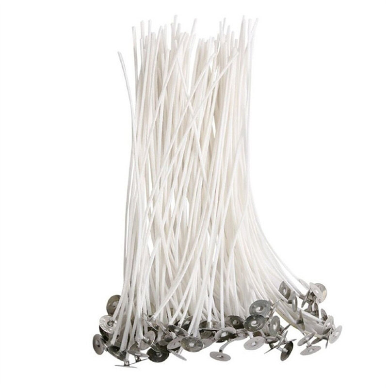 100Pcs/set Candle Wicks Smokeless Wax Pure Cotton Core 2.6/9/12/15/18/20cm DIY Candle Making Pre-waxed Wicks For Party Supplies