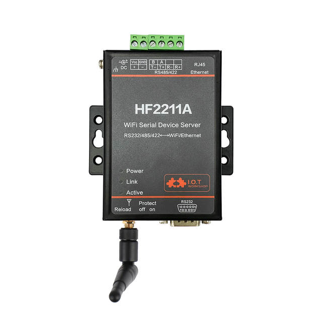 HF2211A IOT control Industrial automation Modbus Serial RS232/RS485/RS422 to WiFi/Ethernet server Converter module