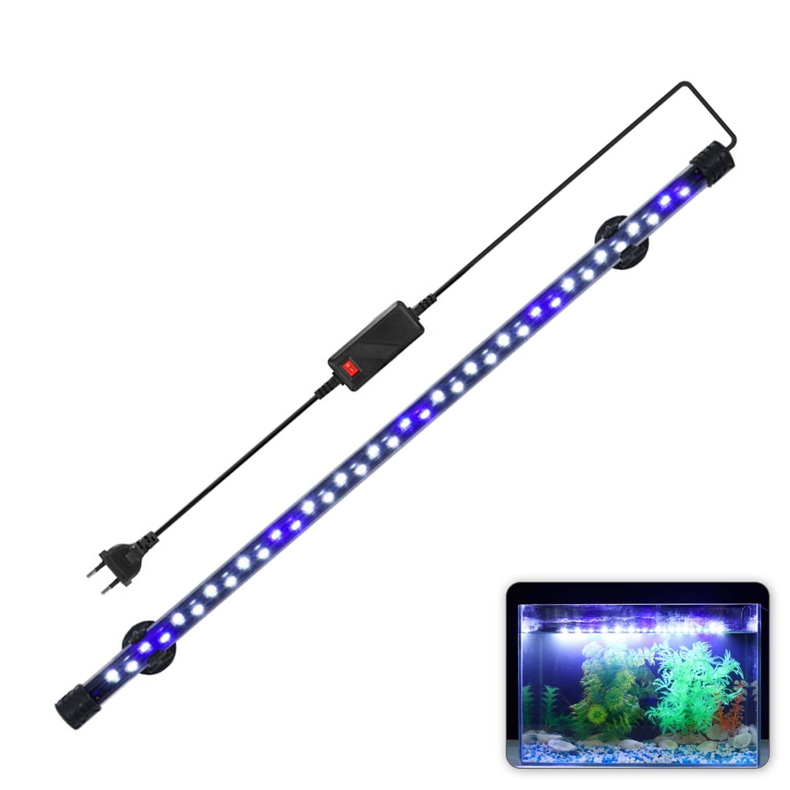 Đèn led bể cá 58cm đèn hồ cá, đèn chìm đèn dưới nước ánh sáng xanh và trắng, phích cắm eu