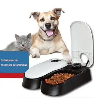 Automatic Cat Feeder Pets 2 Meal Food Dispenser For Medium And