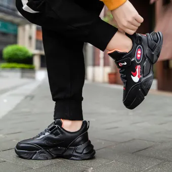 boys black school joggers