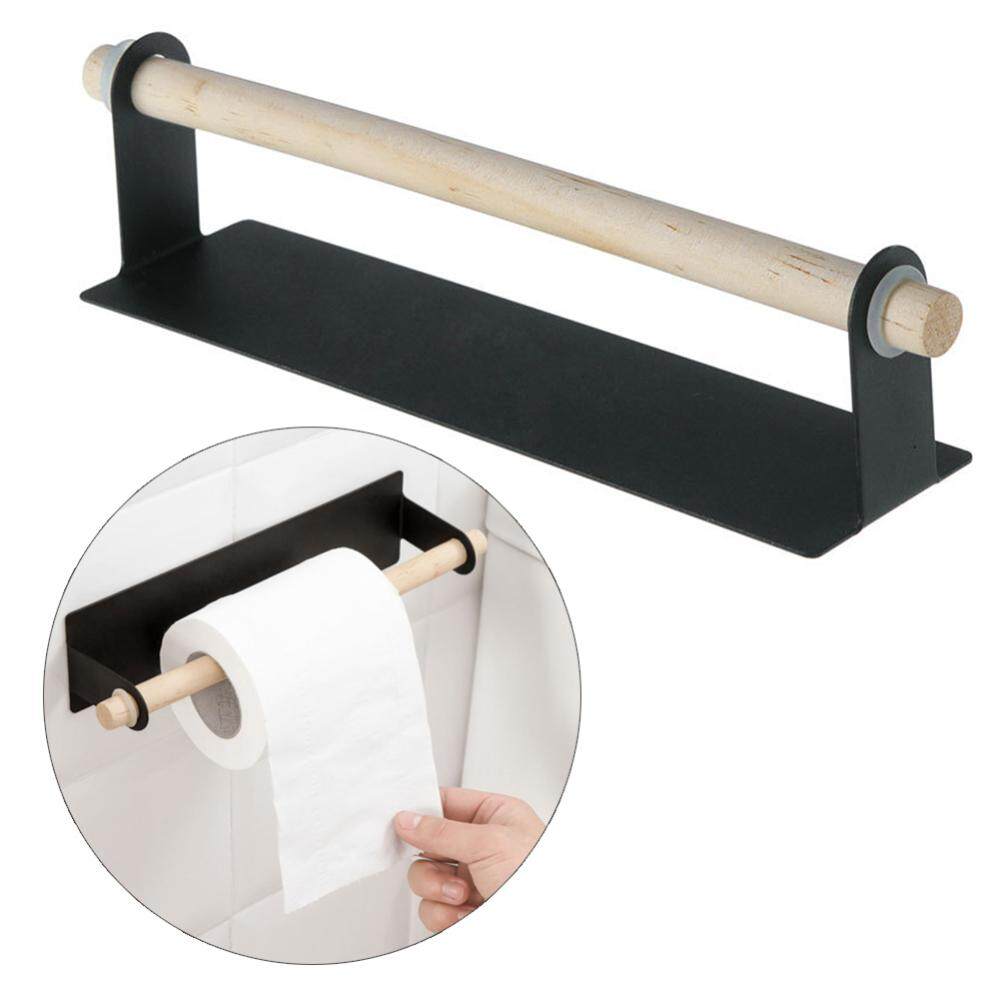 Kitchen Roll Paper Holder Towel Storage Rack Tissue Hanger Cabinet Hanging Shelf