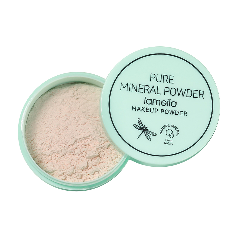 SAWU Transparent Loose Powder Box Loose Powder Mineral Mint Refreshing Oil Control Exquisite Base Makeup Matte Makeup Lasting Makeup Matte Powder