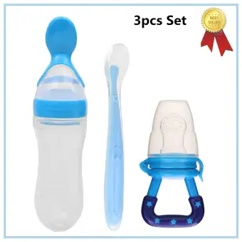 Stock Available 3pcs Baby Food Feeder Kit Infant Fruit Feeder