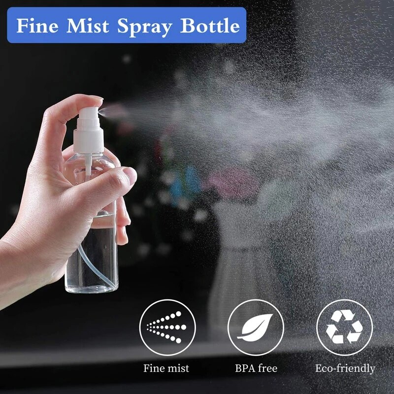 Bình Xịt Rỗng Trong Suốt 10Ml 20Ml 30Ml 50Ml 100Ml 200Ml Vv Bình Nhựa Nhỏ Có Thể Nạp Lại