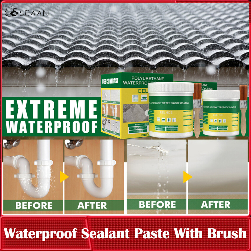 Waterproof Sealant Paste Repair Broken Surfaces Home House Sealer Mighty Transparent Paste Coating Paste With Brush
