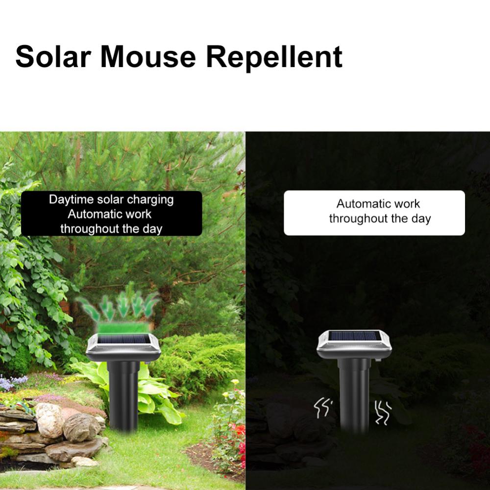 [Mới] 2 cái sử dụng năng lượng mặt trời rắn mole Repeller siêu âm không thấm nước sử dụng năng lượng mặt trời động vật răn đe có thể sạc lại pin năng lượng mặt trời repellers cho vườn/sân