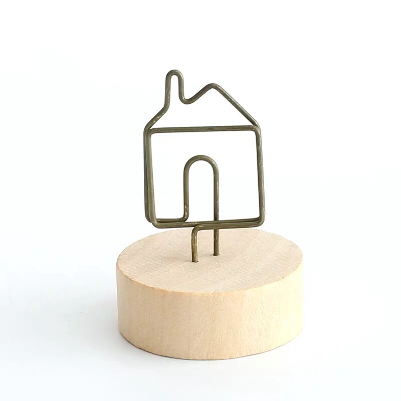Wooden Notes Clips Cute Photo Clip Desktop Decoration Ornaments