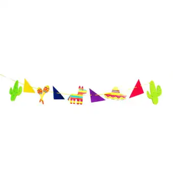 Vanker Papel Picado Banner Mexican Fiesta Decoration Flags Party