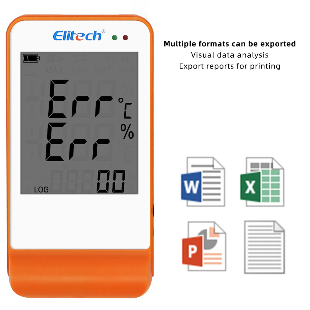 Digital USB Temperature Humidity Data Logger RC-4/RC-4HC/RC-5/GSP-6/RC-5+ LCD with External Sensor Cold-chain Transportation Digital USB Data Logger
