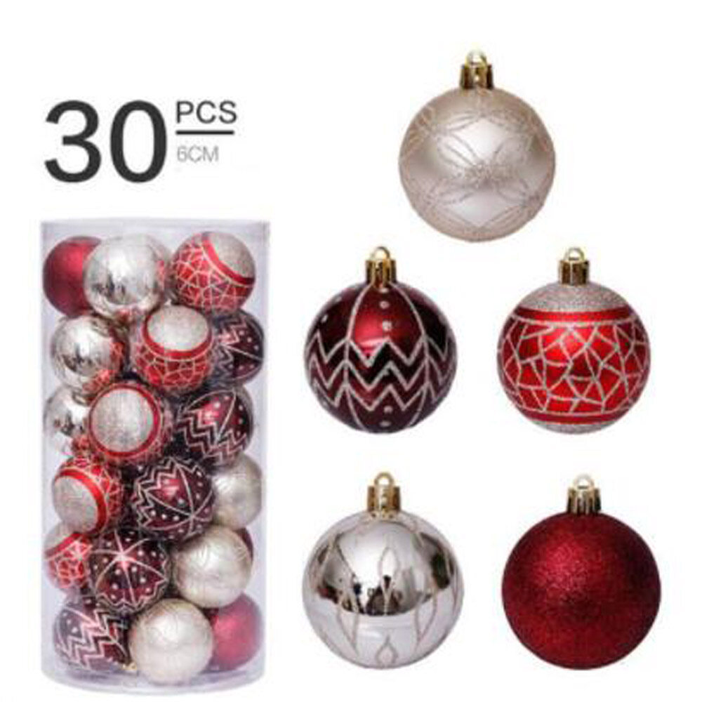 YAOSH6362 Festival Embellishment Painted Balls Home Garden Party Decor Christmas Decoration