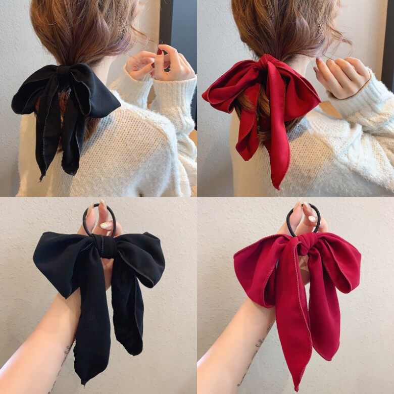 Red big bow headdress hairpin