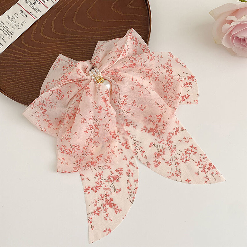 Big Bow Headdress Hairpin Black Head Hairpin Female New Bow Ribbon Hair Accessories PTQ