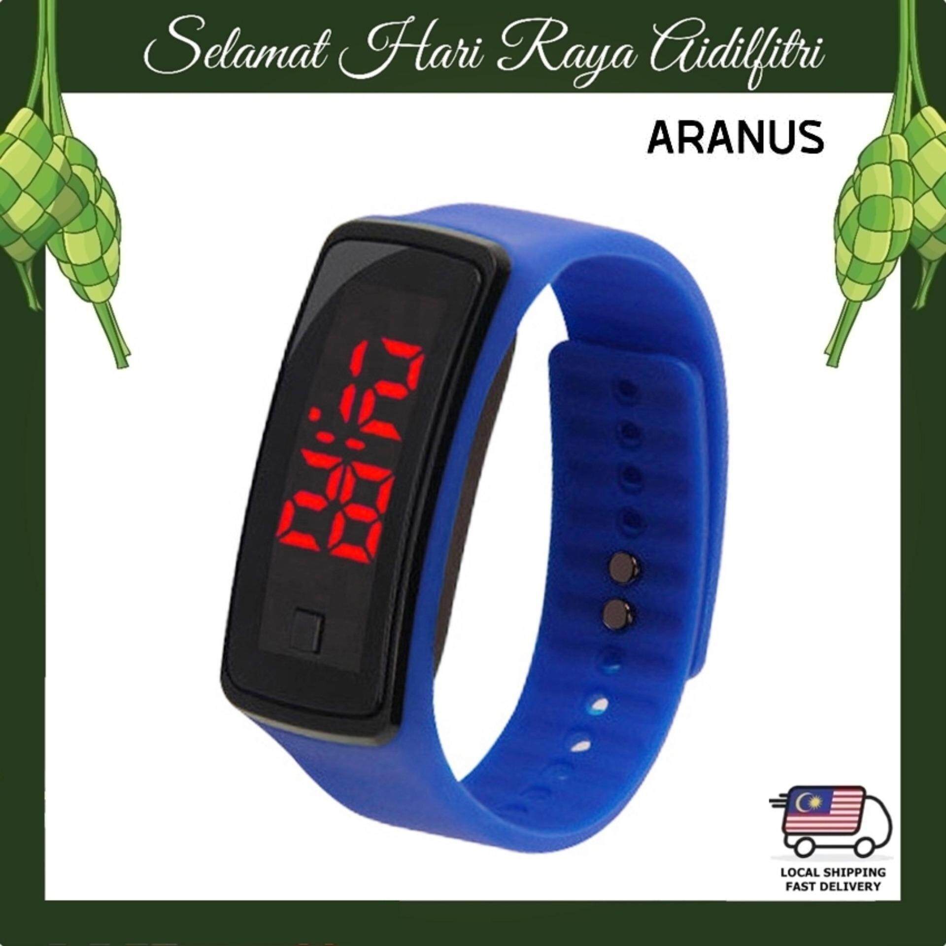 ARANUS Men Women Kids Unisex Candy Color Jelly LED Touch Bracelet Digital Sports Watch Casual Bracelet Silicon Wrist Band Malaysia
