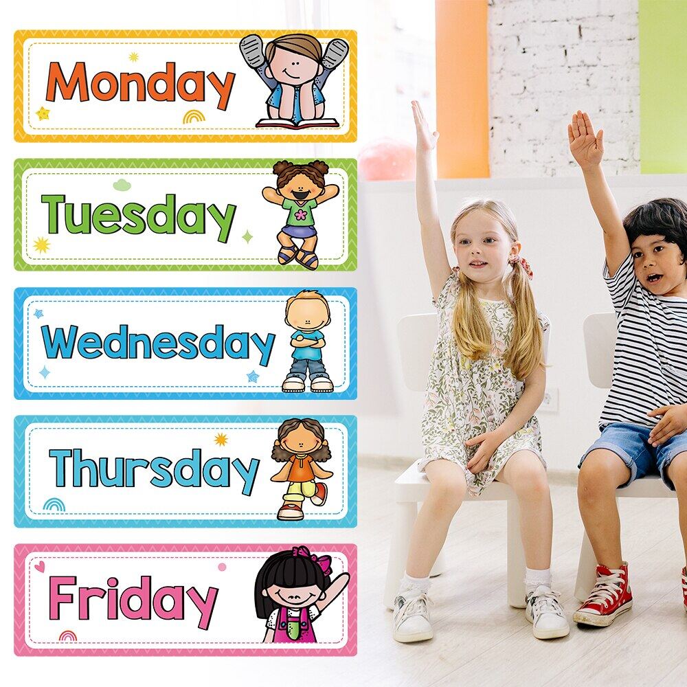 Days of The Week Flash Cards Seasons Month Learning Educational Cards ...