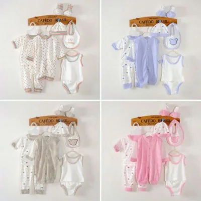 [READY STOCK] 8pcs Newborn Romper Set Baju Clothing Girl Boy Cloth Baby Gift 8 pcs