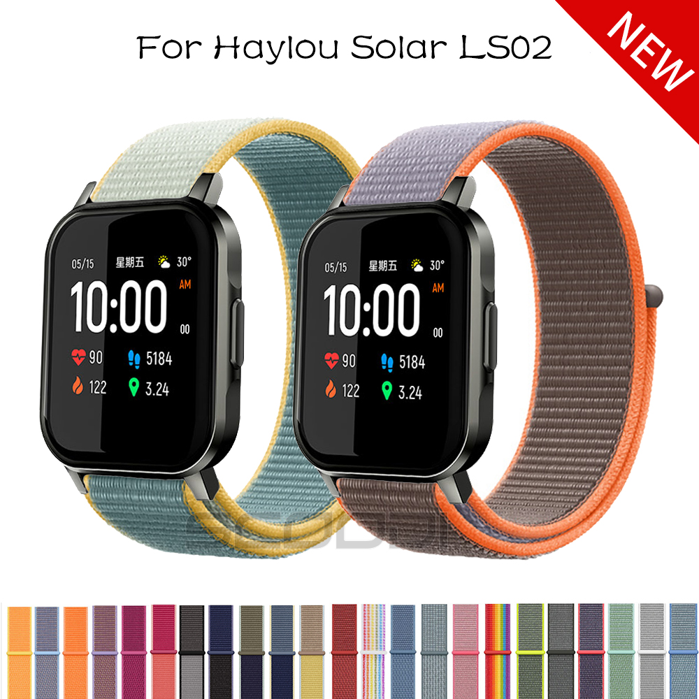 Nylon strap For Haylou Smart Watch 2 LS02 RS4 RS4 Plus watch band