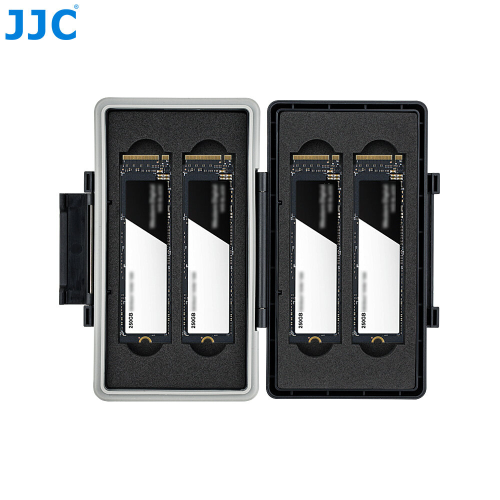 JJC Ultra Thin Memory Card Case Large Capacity Flash Card Storage Box Protection Holder for SD Micro SD MSD TF XQD CFexpress Type A B NS Nintendo Switch Card and M.2 2280 SSD Solid State Drive