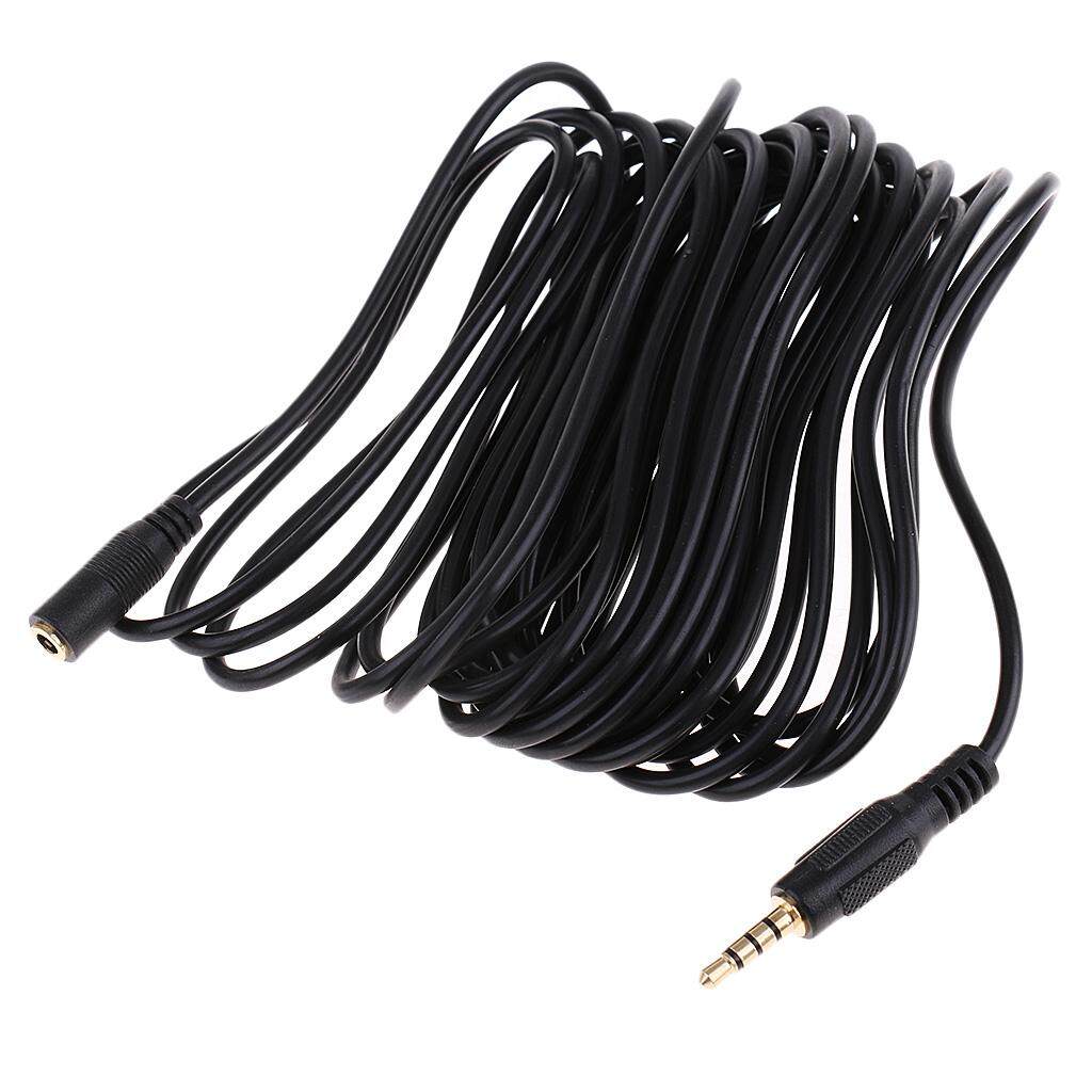 Gazechimp 6 M Headphone Kabel Audio Pemisah Mikrofon 2 Pria untuk Colokan Betina 3.5 Kabel Perpanjangan AUX Adaptor