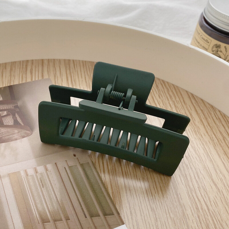 【Fairy Castle】Women's Hair Clip Big Strong Hold Hairpin Multi-function Rectangular Thick Solid Color Shark Hair Clip 6 Colors Available