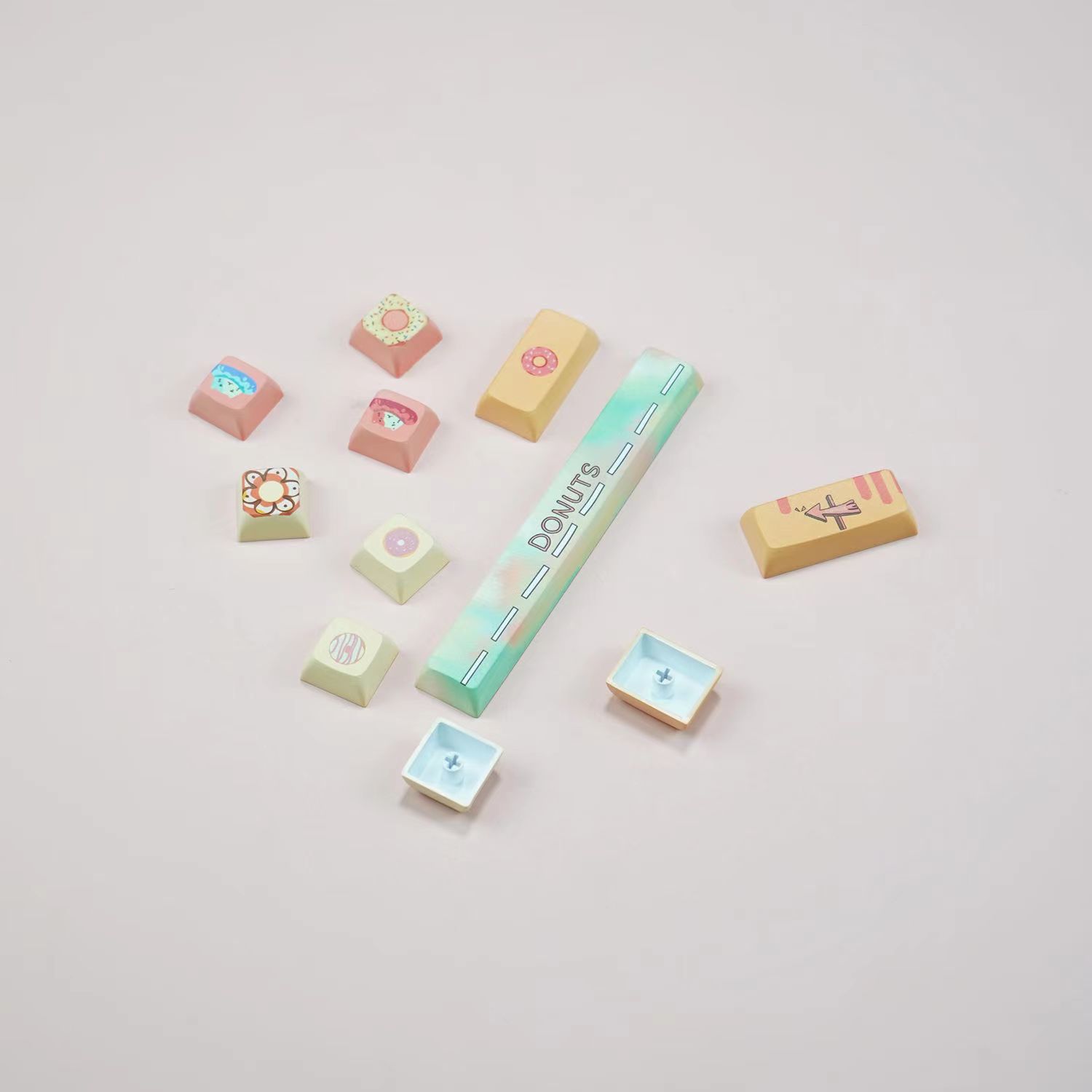 【Keycap chỉ】Rainbow Donut Keycap 127 phím XDA Profile Pbt thăng hoa cho công tắc Cherry MX Bàn Phím Cơ RK61/Anne Pro 2/gk61