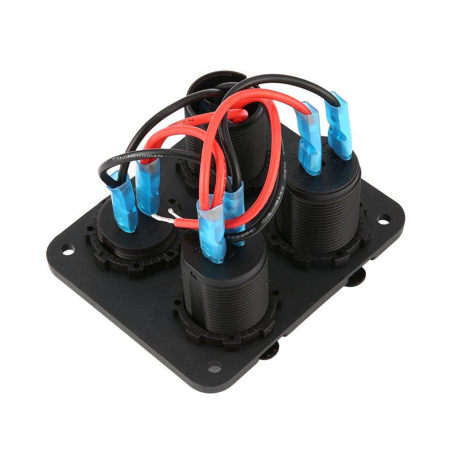 Hot Sale Dual USB Ports Car Charger + LED Voltmeter + 12V Power Socket ...