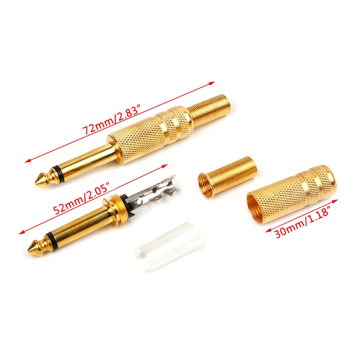 Jack Đực Nối Micro 6Ly Mạ Vàng