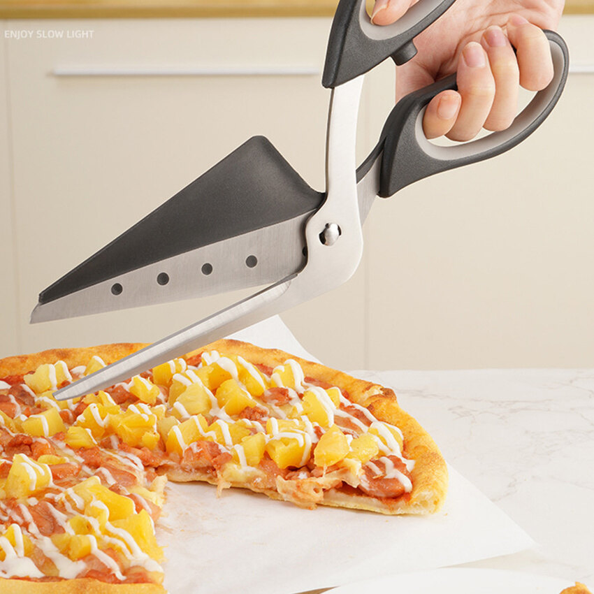 Dụng Cụ Làm Bánh Xẻng Pizza Đa Năng Bằng Thép Không Gỉ Có Thể Tháo Rời Hai Trong Một