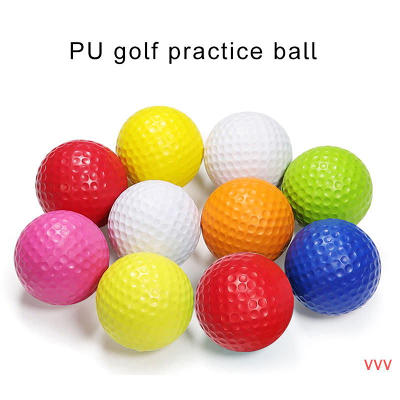 Vvv 5pcs pu foam solid sponge soft golf balls for indoor golf practice ball 4.27cm 1.68inch children's toys golf accessories